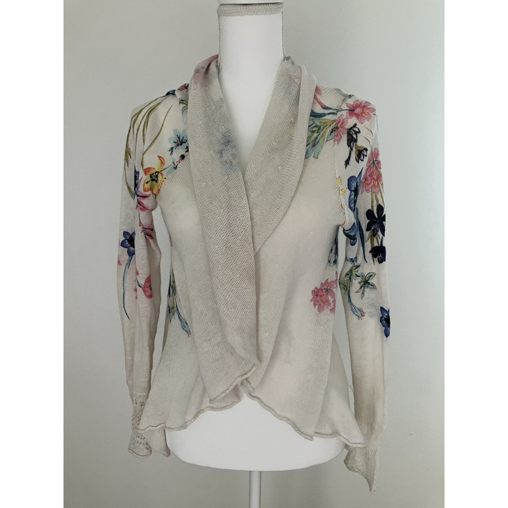 Anthropologie Knitted & Knotted Fleur des Champs Cardigan Size XS